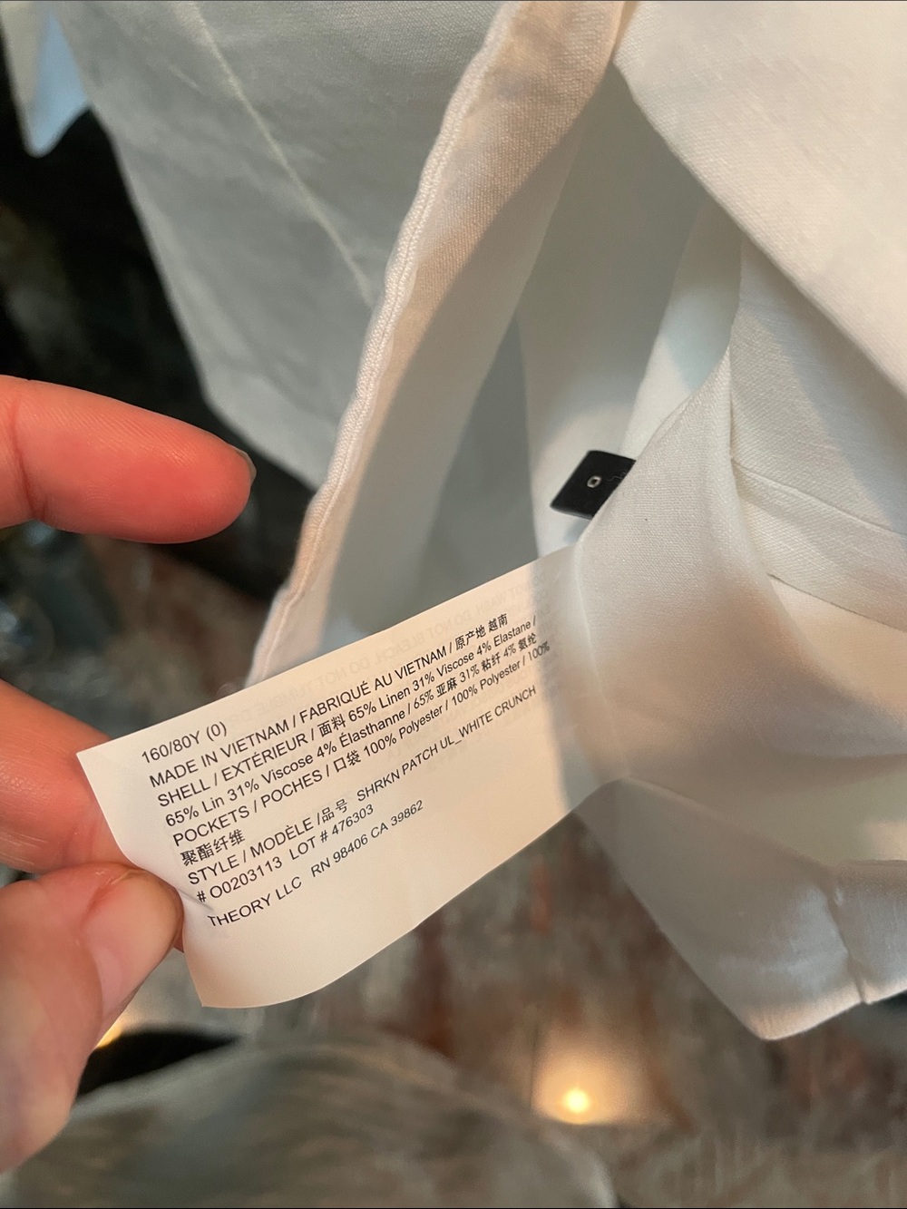 Theory Linen Blend Blazer - Picture 4 of 6
